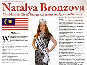  Natalya Bronzova is Mrs Malaysia Global Universe 2019