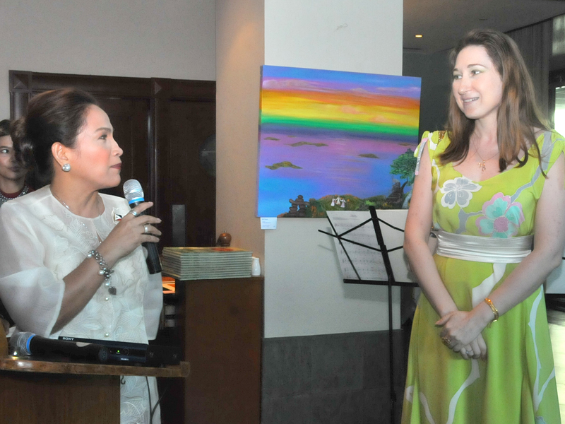 Russian artist Natalya Bronzova exhibition RAINBOW OF MY SOUL at the Rockwell Club