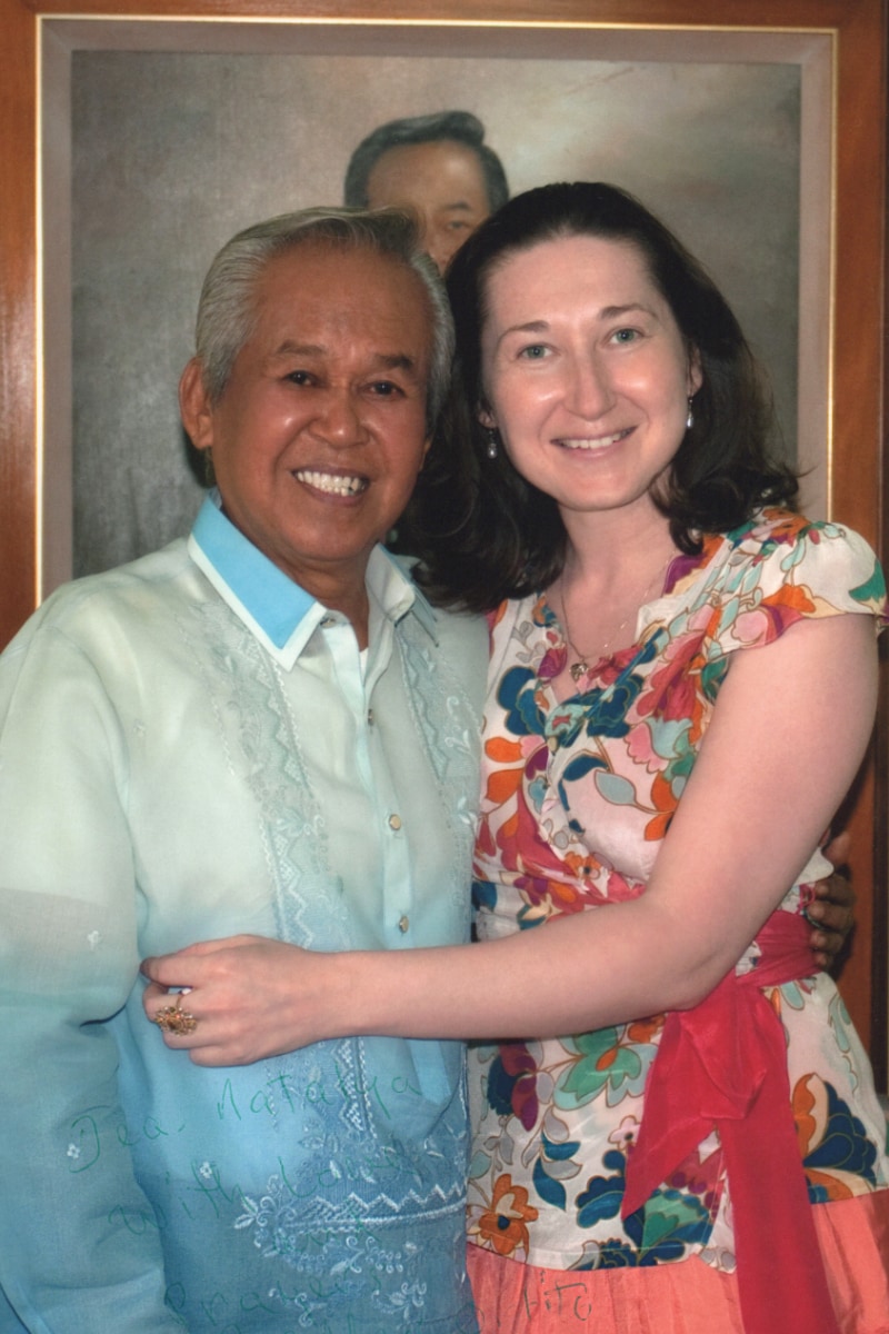 Natalya Bronzova with Alex Orbito in the  Philippines