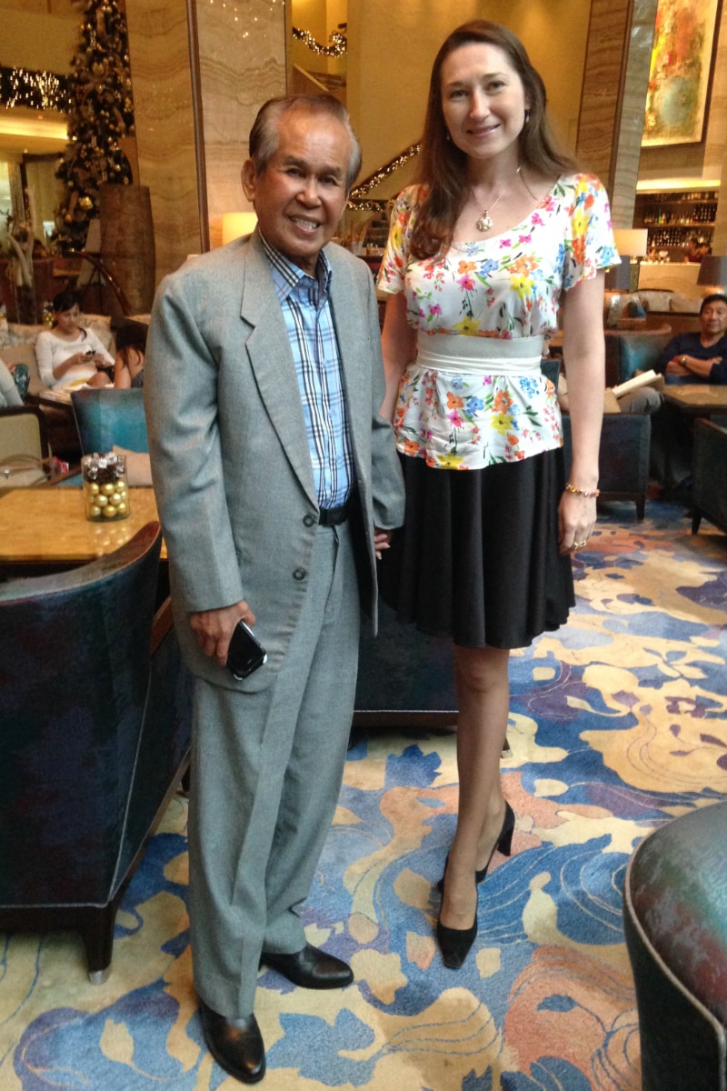 Natalya Bronzova with Alex Orbito in the  Philippines