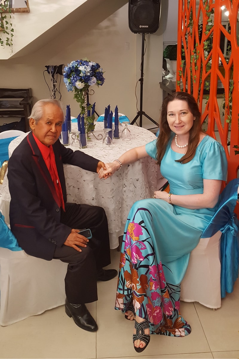 Natalya Bronzova with Alex Orbito in the  Philippines