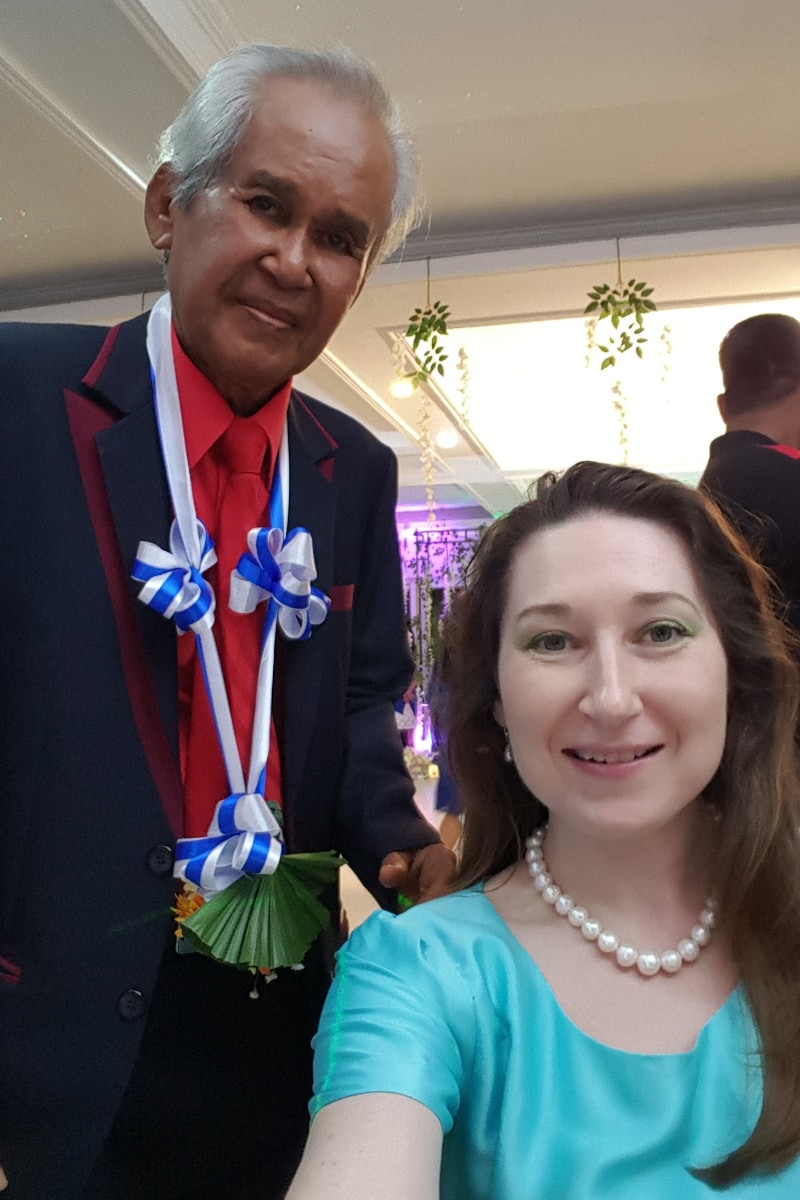 Natalya Bronzova with Alex Orbito in the  Philippines