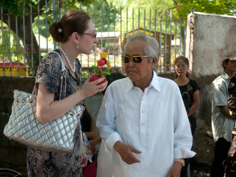 Natalya Bronzova with Alex Orbito in the  Philippines