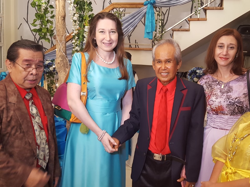 Natalya Bronzova with Alex Orbito in the  Philippines
