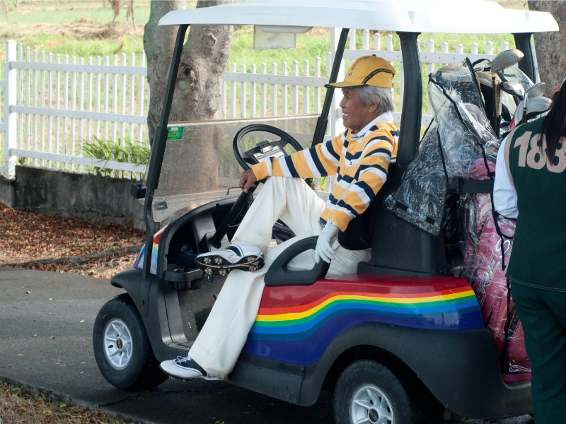 Natalya Bronzova with Alex Orbito at the Orchard Golf & Country Club, Manila, Philippines