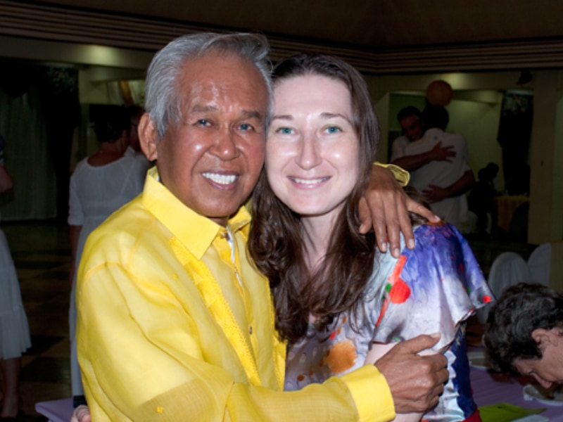 Natalya Bronzova with Alex Orbito at the Pyramid of Asia, Urdaneta, Pagansinan, Philippines