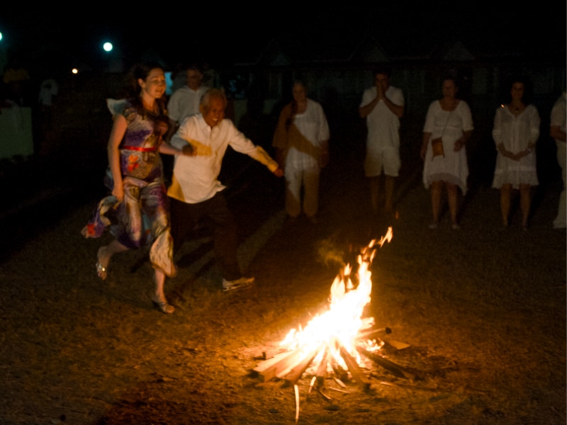 Natalya Bronzova with Alex Orbito at the Pyramid of Asia, Urdaneta, Pagansinan, Philippines