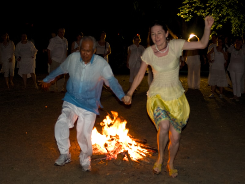 Natalya Bronzova with Alex Orbito at the Pyramid of Asia, Urdaneta, Pagansinan, Philippines