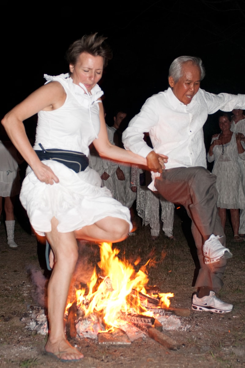 Natalya Bronzova with Alex Orbito at the Pyramid of Asia, Urdaneta, Pagansinan, Philippines
