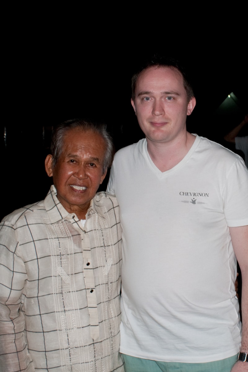 Natalya Bronzova with Alex Orbito at the Pyramid of Asia, Urdaneta, Pagansinan, Philippines