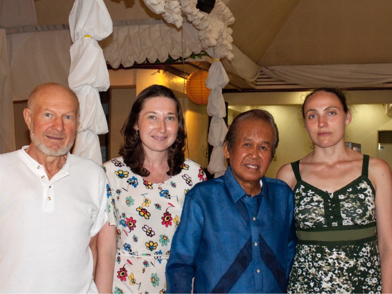 Natalya Bronzova with Alex Orbito at the Pyramid of Asia, Urdaneta, Pagansinan, Philippines