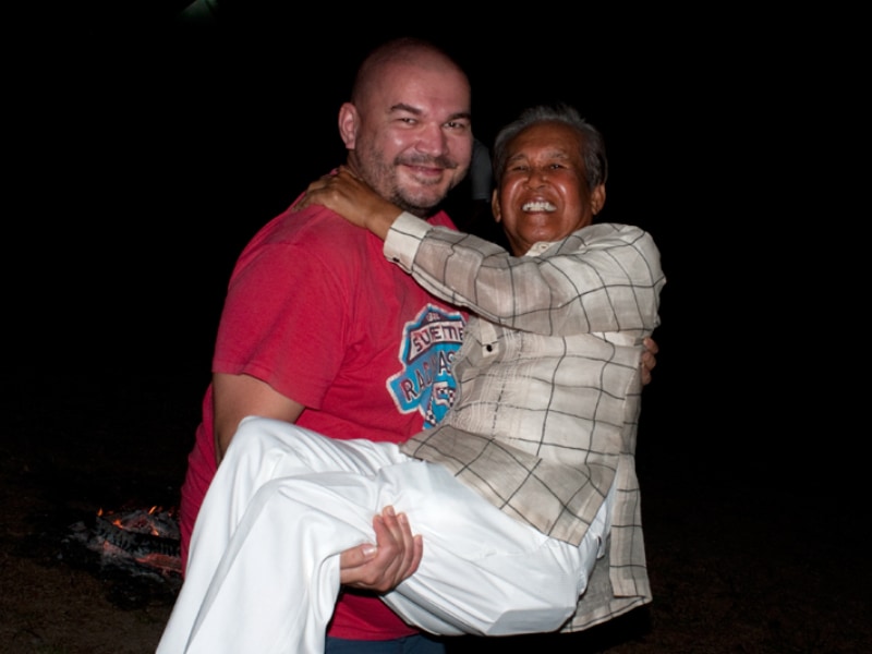 Natalya Bronzova with Alex Orbito at the Pyramid of Asia, Urdaneta, Pagansinan, Philippines