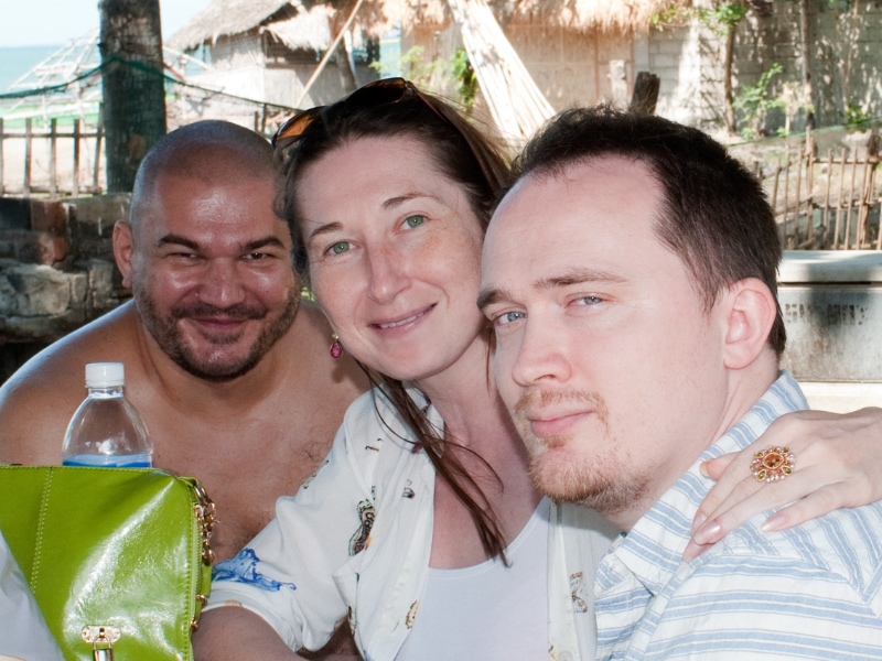 Natalya Bronzova with Alex Orbito at the Pyramid of Asia, Urdaneta, Pagansinan, Philippines