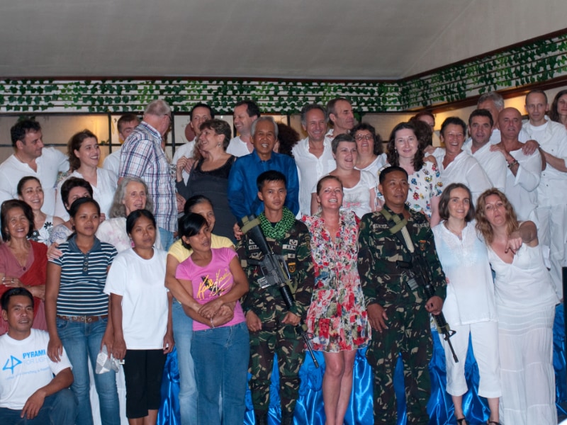 Natalya Bronzova with Alex Orbito at the Pyramid of Asia, Urdaneta, Pagansinan, Philippines