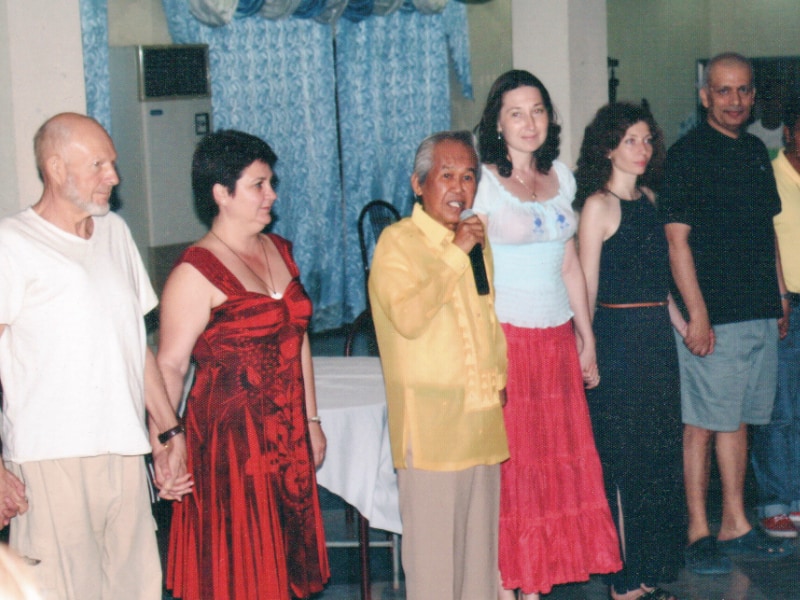 Natalya Bronzova with Alex Orbito at the Pyramid of Asia, Urdaneta, Pagansinan, Philippines