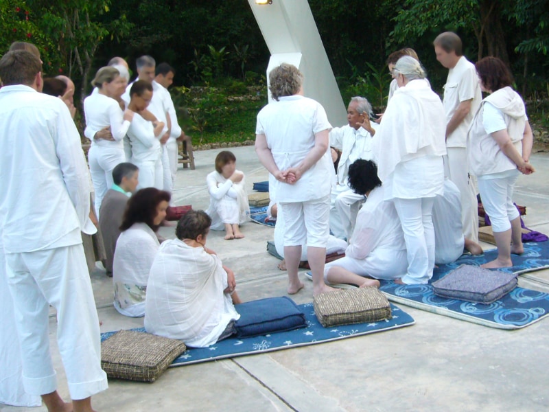 Natalya Bronzova with Alex Orbito at the Pyramid for Light, Alominos City, Pagansinan, Philippines