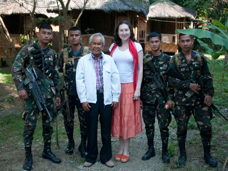 Natalya Bronzova with Alex Orbito at the Pyramid for Light, Alominos City, Pagansinan, Philippines