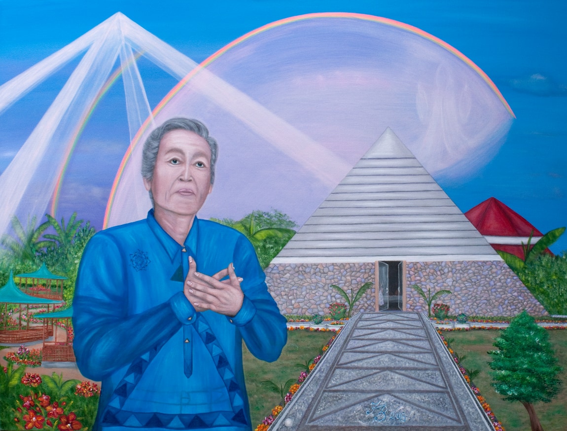 Natalya Bronzova painting of  Alex Orbito | Pyramid of Asia and Pyramid for Light, Philippines