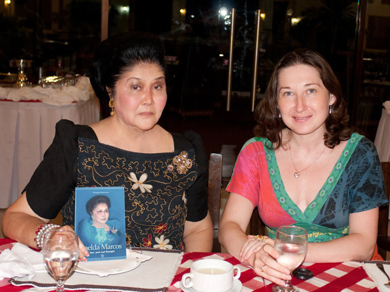 >Natalya Bronzova presents her book Imelda Marcos - True, good and beautiful