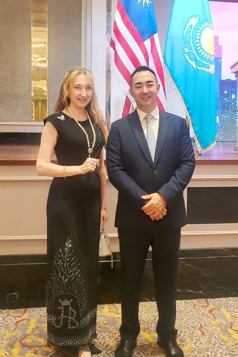 Natalya with Ambassador of Kazakhstan Bulat Sugurbayeyv, 2022