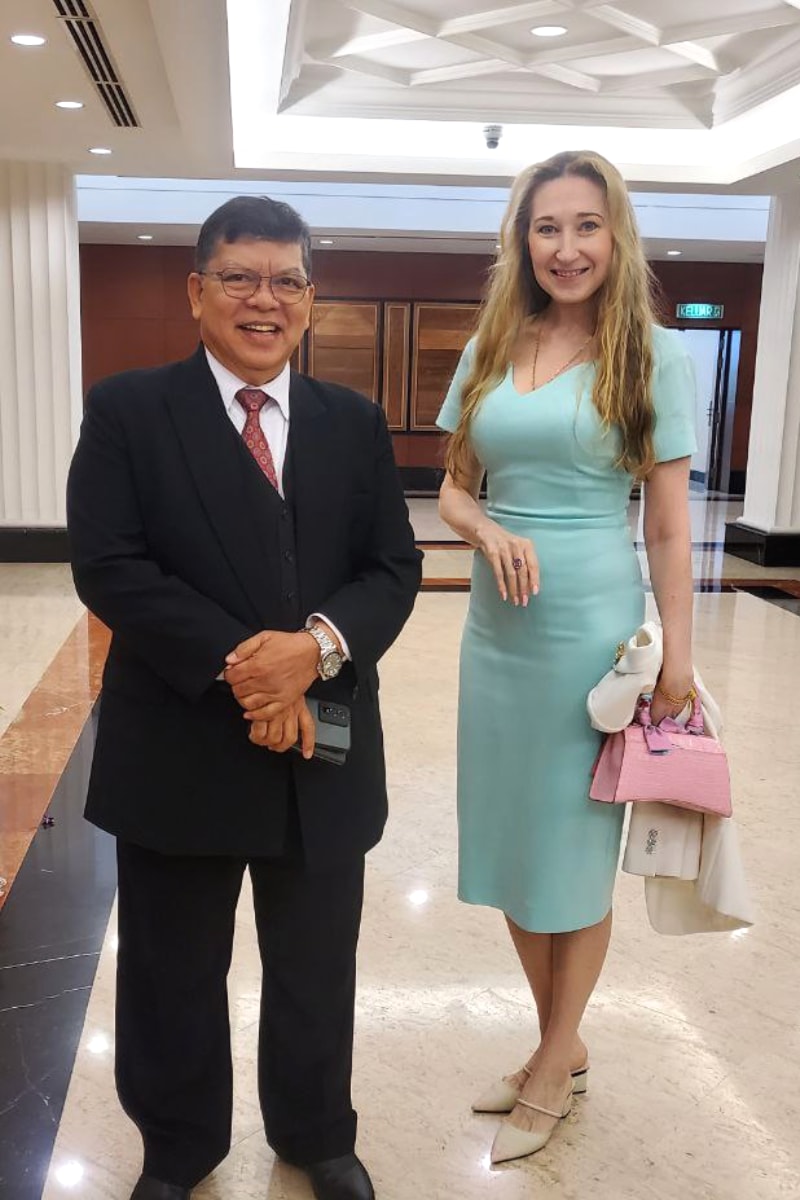 Natalya with Speaker of Parliament of Malaysia Tan Sri Dato Johari bin Abdul