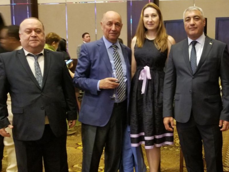Natalya with Ambassadors of Tajikistan, Azerbaijan and Turkmenistan
