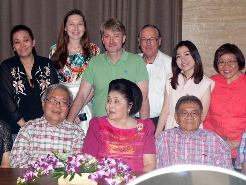 Natalya, Imelda Marcos, BDO President Maurice Lim, Father Matthew, Ping, Andrew and others