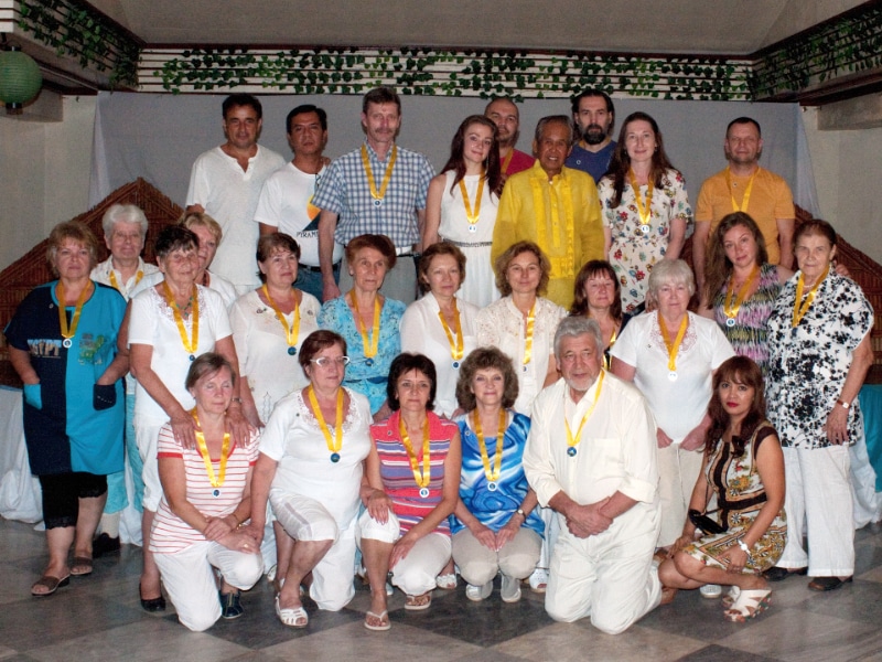 Natalya and Alex Orbito with Russian St.Petersburg group at Pyramid of Asia, 2015
