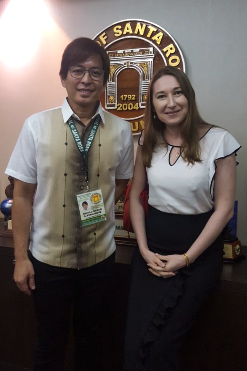 Natalya visiting Mayor Dan Fernandez at Santa Rosa City hall