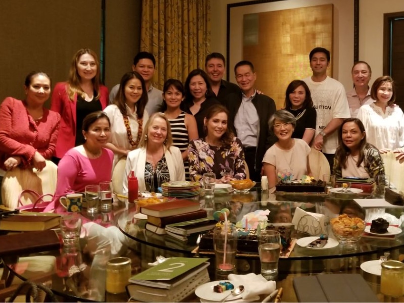Natalya at Vicki Belo residence with Pastor Peter (CCF), his wife Diona Tan Chi, Haiden Kho, Anton San Diego (Tatler), Irene Marcos and other