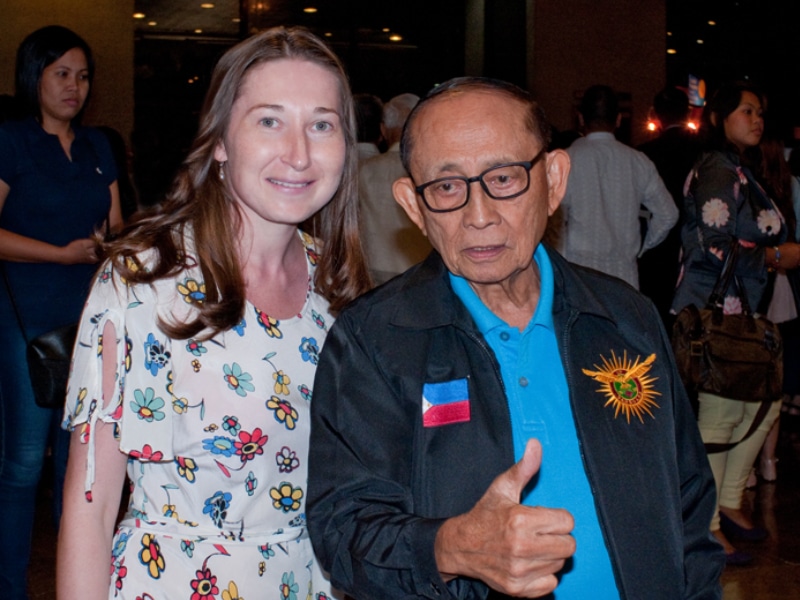 Natalya with Philippines President Fidel Ramos